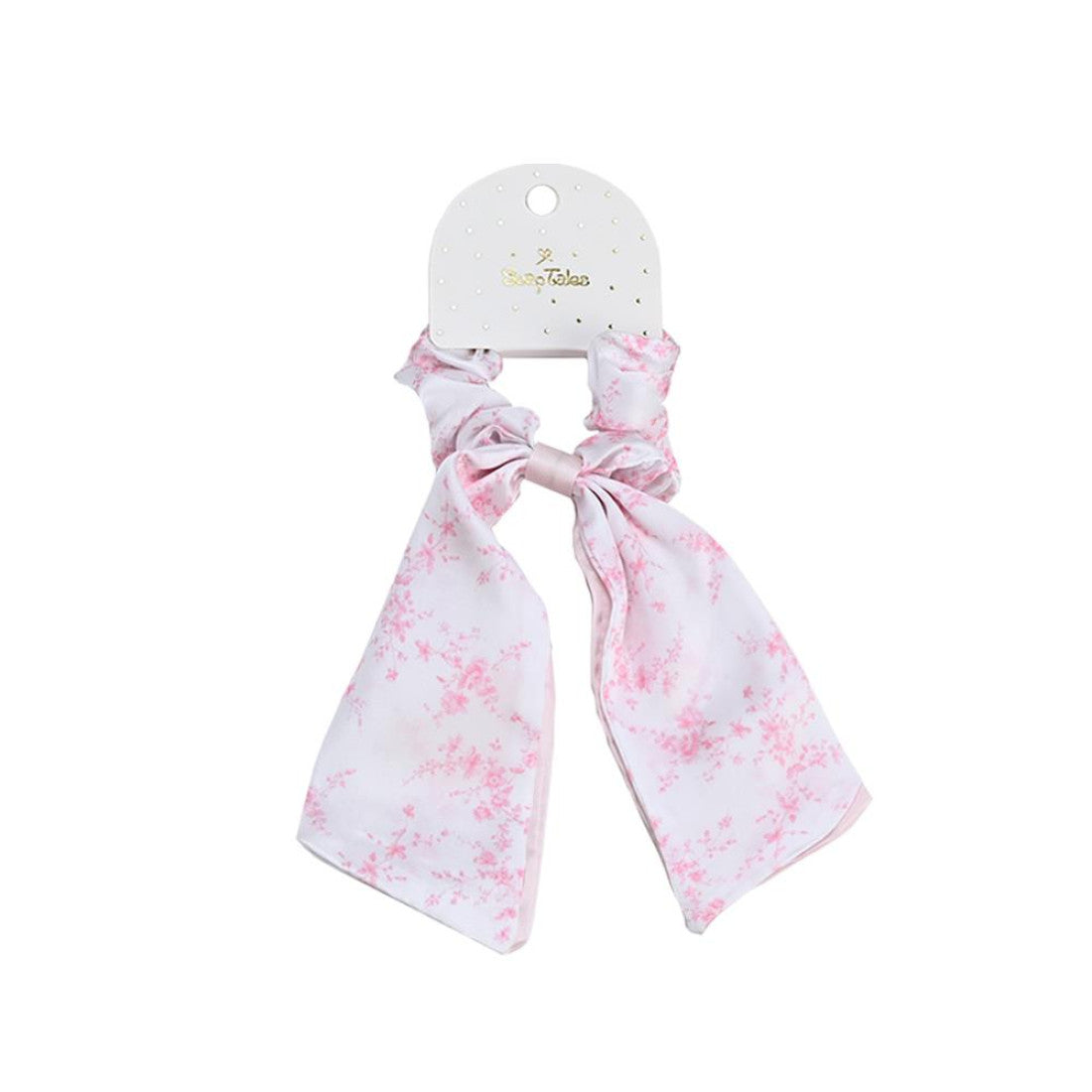Scrunchie με μαντήλι pink toile