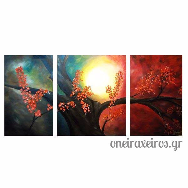 Abstract Art Τρίπτυχο Ελαιογραφίας ΕΙΔΙΚΗ.ΠΑΡΑΓΓΕΛΙΑ - Όνειρα Χειρός χειροποίητα δώρα