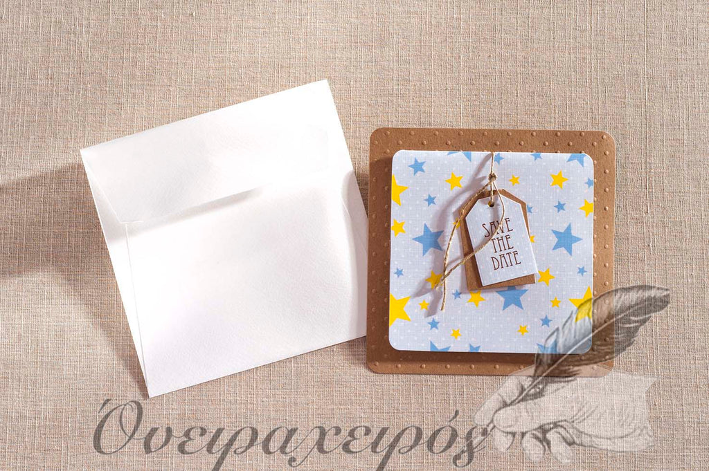 Προσκλητήρια Βάπτισης με Θέμα Αστέρια - Όνειρα Χειρός χειροποίητα δώρα