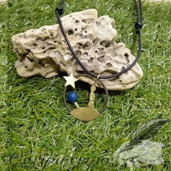 Χειροποίητο κολιέ από ορείχαλκο με παράσταση τον μικρό πρίγκιπα - Όνειρα Χειρός χειροποίητα δώρα