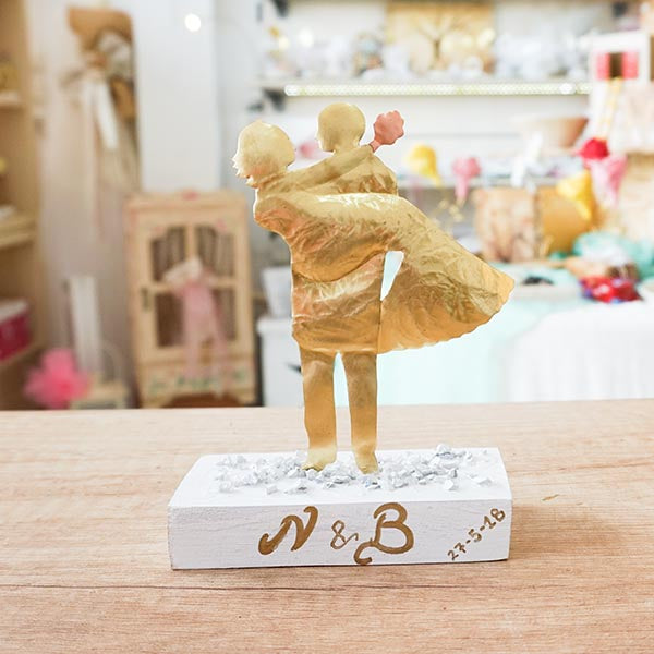 Ορειχάλκινο Ζευγάρι ¨Αγκαλιασμένοι Νεόνυμφοι" - Όνειρα Χειρός χειροποίητα δώρα