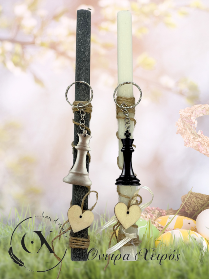 Αρωματικες λαμπάδες για ζευγάρια βασιλιάς βασίλισσα σκάκι