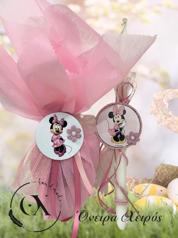 Λαμπάδα Minnie και αυγό