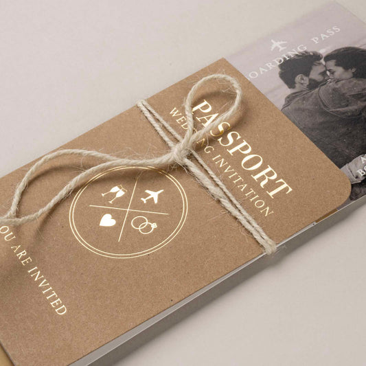 Προσκλητήριο Γάμου διαβατήριο card postal 2695