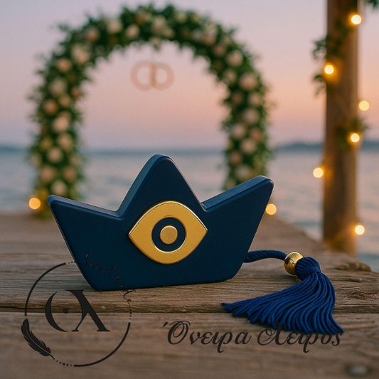 Εντυπωσιακή μπομπονιέρα βάπτισης καράβι