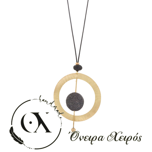 Χειροποίητο εντυπωσιακό κολιέ με ημιπολύτιμες πέτρες