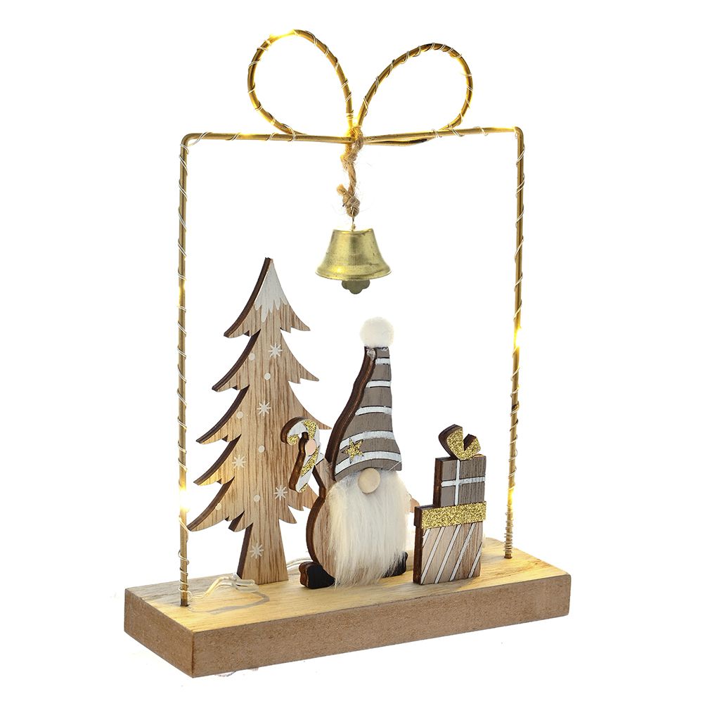 χριστουγεννιάτικο διακοσμητικό με gnome Και φως