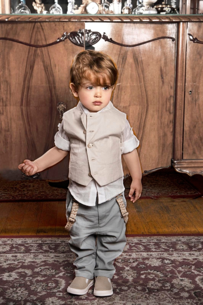 Βαπτιστικό κοστούμι Dolce bambini με βεραμαν παντελόνι