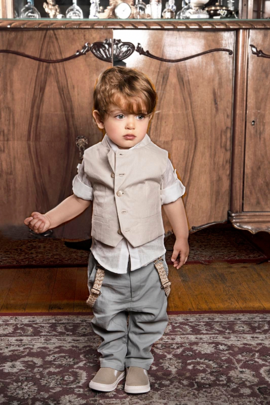 Βαπτιστικό κοστούμι Dolce bambini με βεραμαν παντελόνι