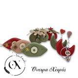 Οικονομικό Κεραμικό γούρι 2026 σε κουτί με επικαθήμενο μάτι , ρόδι και φεγγαράκι σε πολλές αποχρώσεις Κ2525