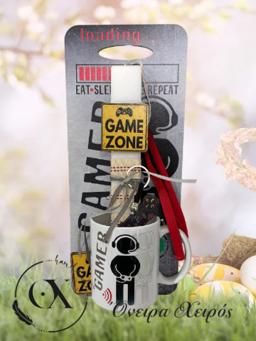 Πασχαλινή λαμπάδα gamer με κούπα