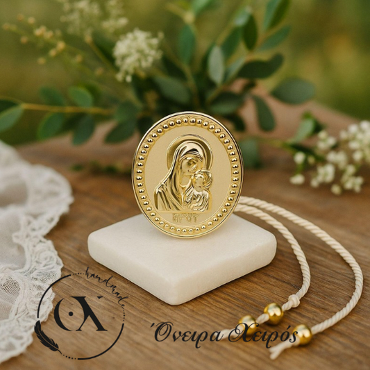 Μπομπονιέρα γάμου Παναγία σε πέτρα