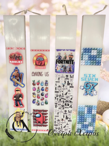 Λαμπάδα six seven, λαμπάδα among us, λαμπάδα Roblox, λαμπάδα fortnite