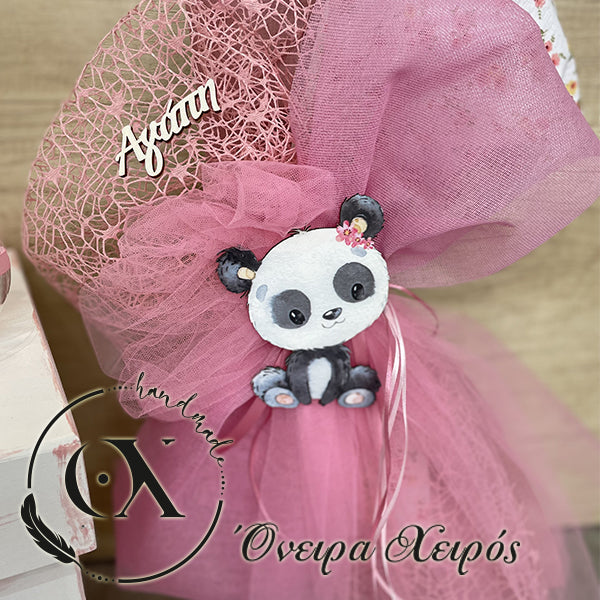 λαμπάδα βάπτισης panda