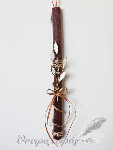 Αρωματική Πασχαλινή λαμπάδα με κλαδί ελιάς Λ101 - Όνειρα Χειρός  χειροποίητα δώρα