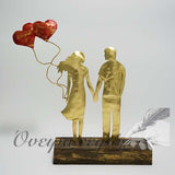 Δώρο επετείου, Ζευγάρι με κόκκινα μπαλόνια καρδιές - Όνειρα Χειρός  χειροποίητα δώρα