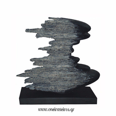 Γλυπτό Feng shui σε βάση "Ροή υγρής ενέργειας με πέτρες" - Όνειρα Χειρός  χειροποίητα δώρα
