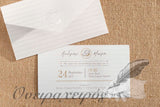 Προσκλητήριο Γάμου με σφραγίδα στον φάκελο τα ονόματα του ζευγαριού και η ημερομηνία γάμου - Όνειρα Χειρός  χειροποίητα δώρα
