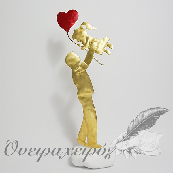 Δώρο για νέο μπαμπά - Διακοσμητικό με μπαμπά - κοριτσάκι - Όνειρα Χειρός  χειροποίητα δώρα