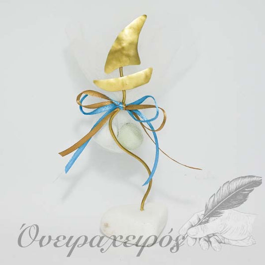 Χειροποίητη μπομπονιέρα καράβι 