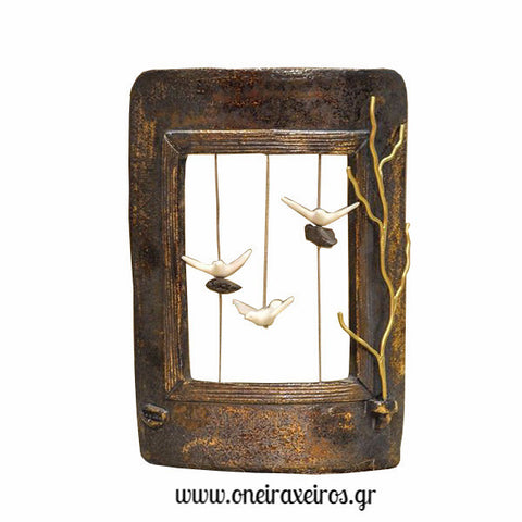 Κεραμικό Γλυπτό με χειροποίητα περιστέρια από πορσελάνη - Όνειρα Χειρός  χειροποίητα δώρα