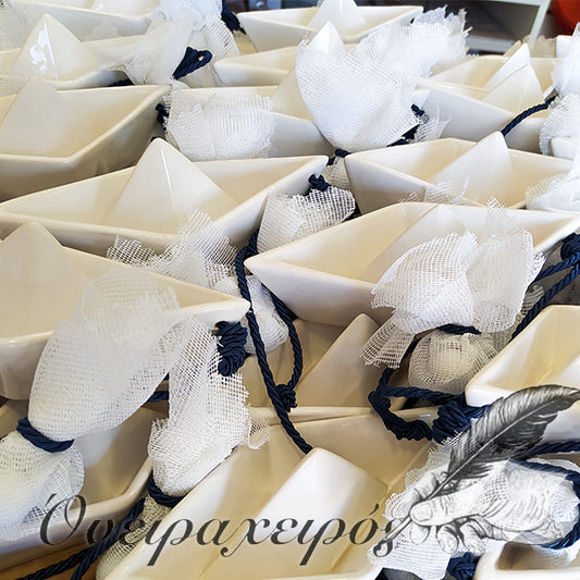 κεραμικό καράβι μπομπονιέρα καράβι