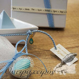 Εντυπωσιακή μπομπονιέρα βάπτισης Κεραμικό Καράβι σε λευκό κουτί - Όνειρα Χειρός  χειροποίητα δώρα