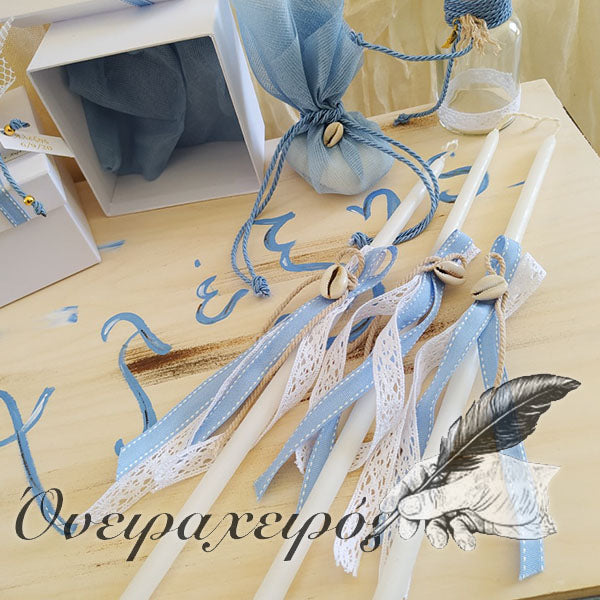 κεράκια κολυμπήθρας με κοχύλια