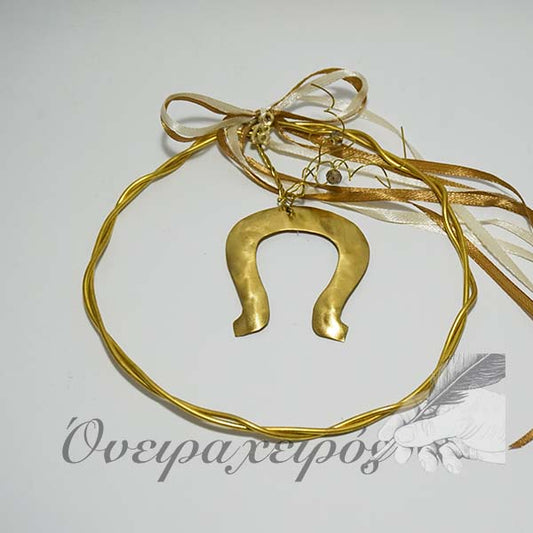 Δώρο για εγκαίνια γραφείου,Στεφάνι διακοσμητικό από Ορείχαλκο "Πέταλο" - Όνειρα Χειρός  χειροποίητα δώρα