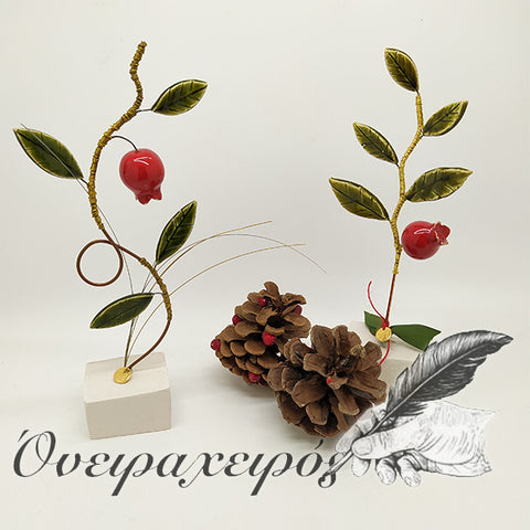 χειροποίητη ροδιά γούρι χριστουγέννων και πρωρτοχρονιάς