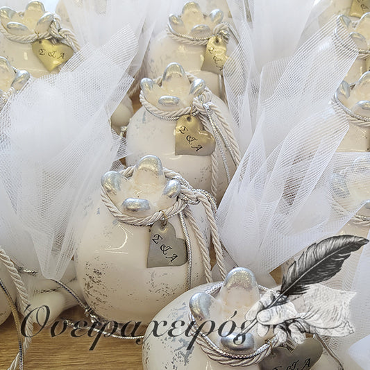 μπομπονιέρα γάμου κεραμικό ρόδι