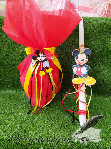 Πασχαλινή λαμπάδα Mickey MOUSE με σοκολατένιο αυγό Astir ΛΣ16